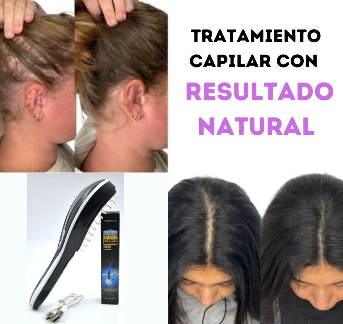 Cepillo Tratamiento Capilar - GlowTherapy® + Aceite VitaOil®
