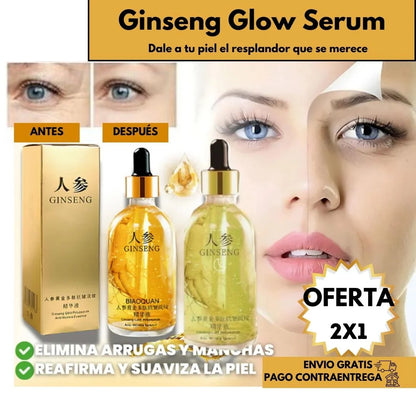 Ginseng glow serum 2x1: Renovador celular Reafirmante Anti-Arrugas