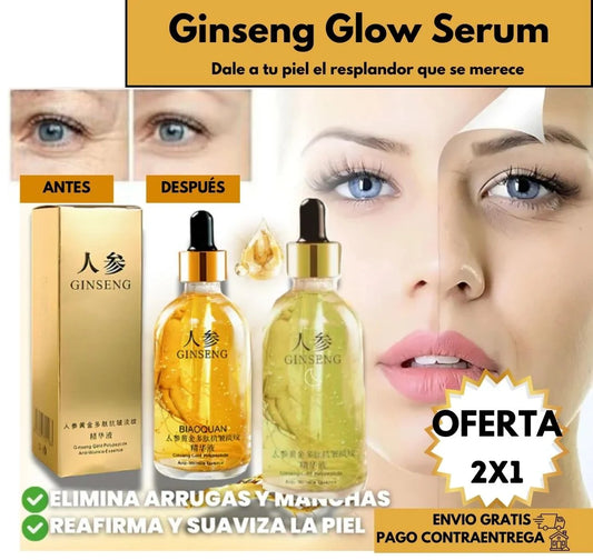 Ginseng glow serum 2x1: Renovador celular Reafirmante Anti-Arrugas