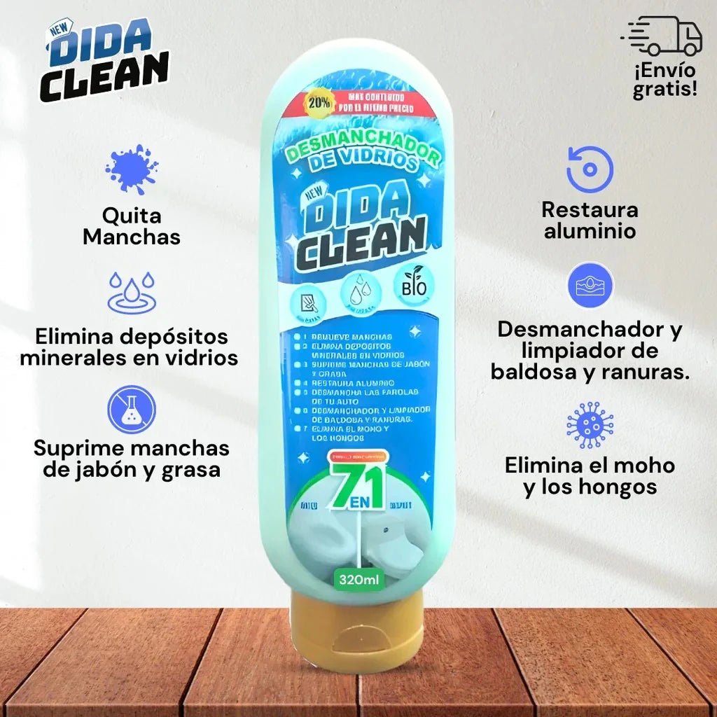 DESMANCHADOR DE VIDRIOS ✨DIDA CLEAN EFECTO DIAMANTE