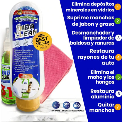 DESMANCHADOR DE VIDRIOS ✨DIDA CLEAN EFECTO DIAMANTE