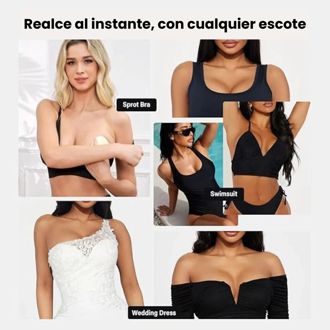 CURVY POP Ultra Push Up Sujetador Adhesivo de Doble Cara