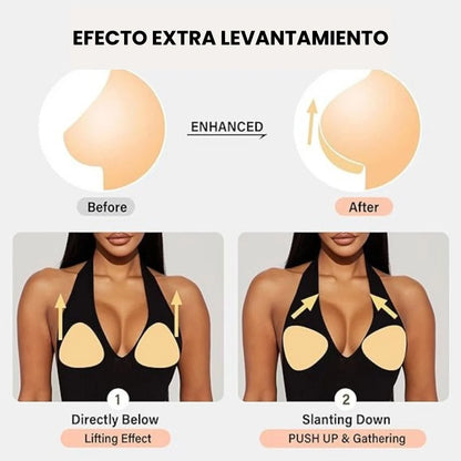 CURVY POP Ultra Push Up Sujetador Adhesivo de Doble Cara